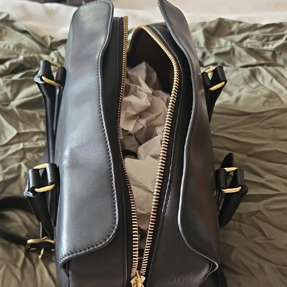 Black Leather Satchel by J.W. Hulme - Picture 2 of 8